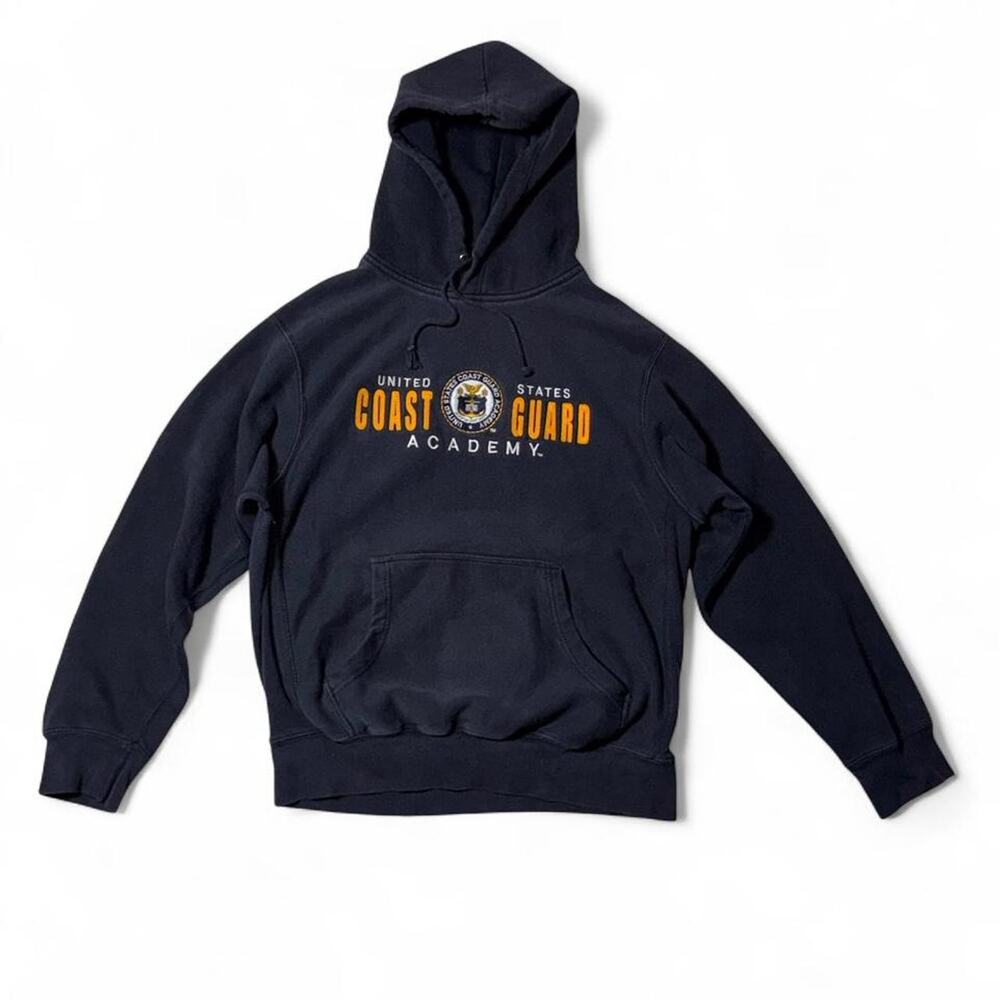 Vintage US Coast Guard Academy Pro-Weave Hoodie Size M